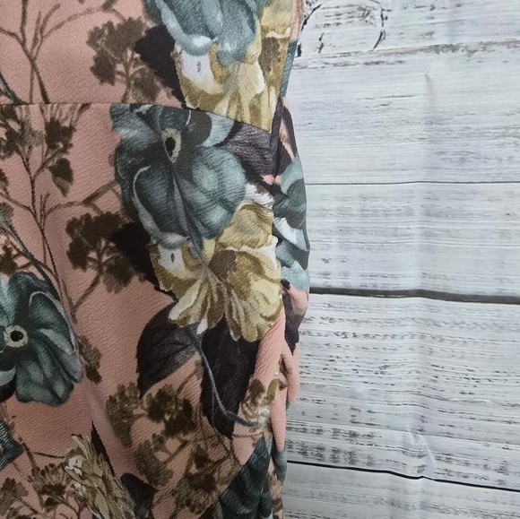 Pink Blush Floral Maternity Knee Length Dress Womans Size Large - Picture 3 of 5